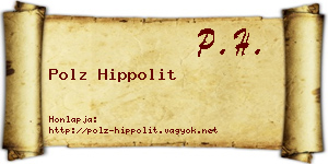 Polz Hippolit névjegykártya
